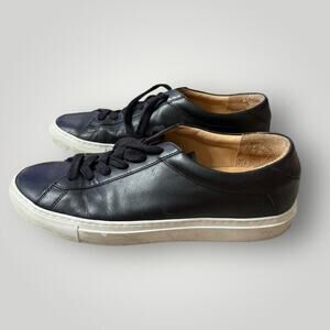 KOlO Men's Capri Leather Sneaker Black Size EU43 US1O Made In Italy